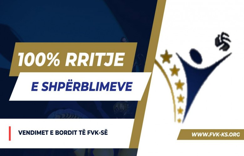 FVK vendos për rritje 100% të shpërblimeve për kampionët