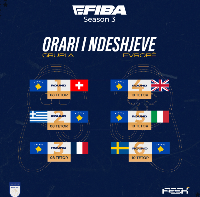 Botërori eSports Basketboll, ky është orari i Kosovës