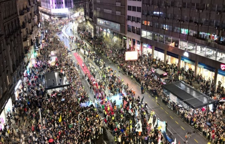 Sot protestë masive në Beograd