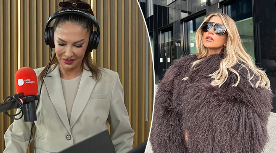 Adelina Ismaili vihet në siklet ndërsa pyetet nga dëgjuesi i radios se si i ka raportet me Leonora Jakupin? (VIDEO)