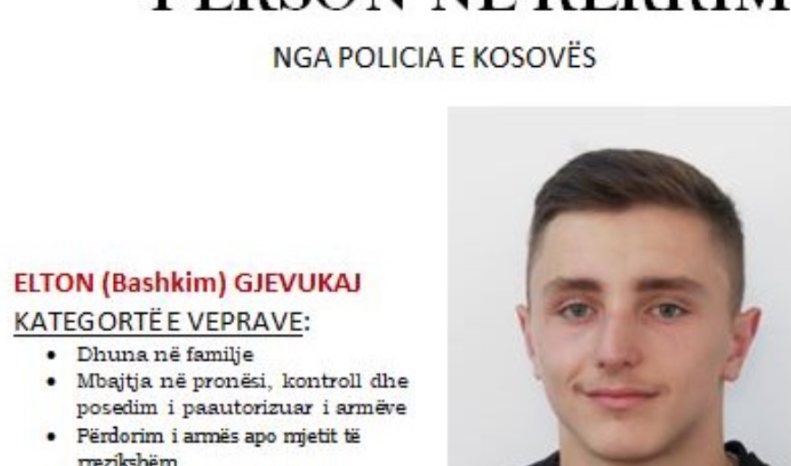Arrestohet Elton Gjevukaj, i kërkuari nga Peja për dhunë në familje dhe armëmbajtje të paligjshme