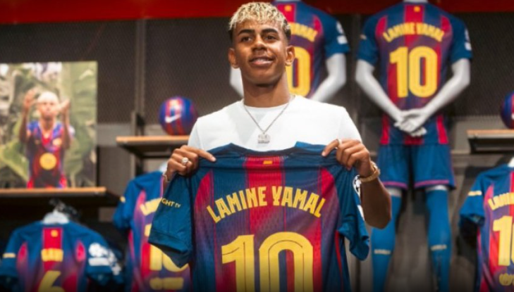 Fanella e Yamal thyen rekorde te Barcelona: Më e shtrenjta dhe më e shitura në histori