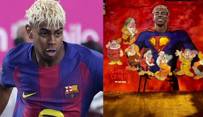 Barcelona, dëmtohet muralja e Yamal