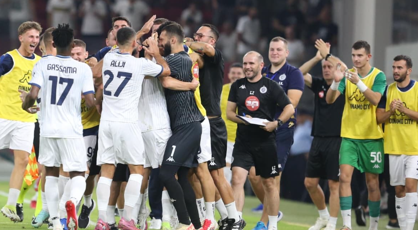 Përmbysje spektakolare, Dinamo e Ilir Dajës mund gjigantët kroatë të Hajduk Split dhe kualifikohet në play off-et e Conference League