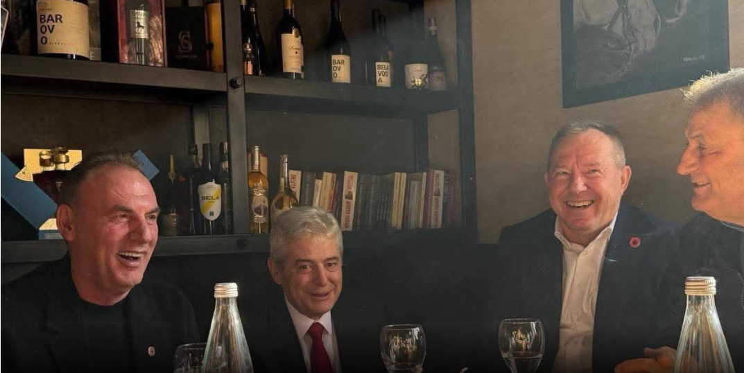 Limaj, Ahmeti, Gucati dhe Idriz Thaçi së bashku në Shkup