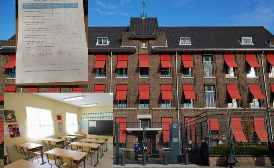 Gjykata Speciale mban ligjërata me nxënësit e shkollave të mesme, njëri ua shkruan “Free Hashim Thaçi”