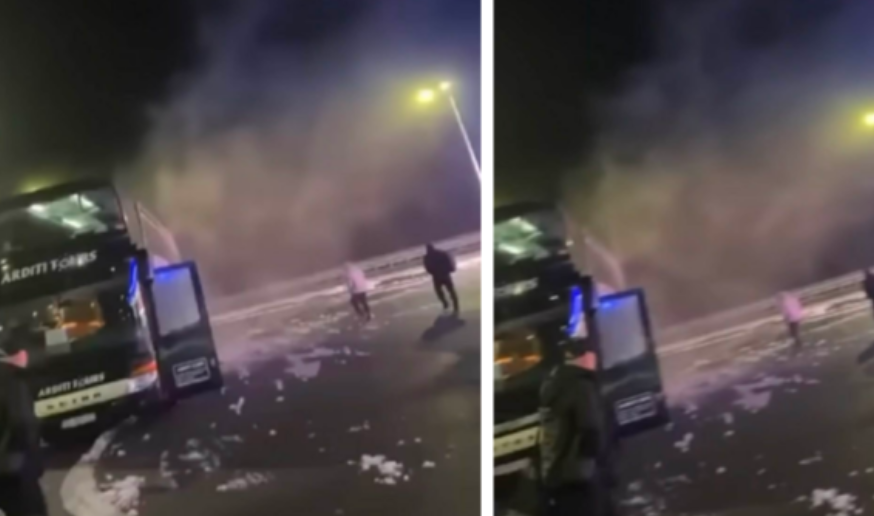 Digjet në Kroaci autobusi që po shkonte nga Kosova në Zvicër, s’ka të lënduar