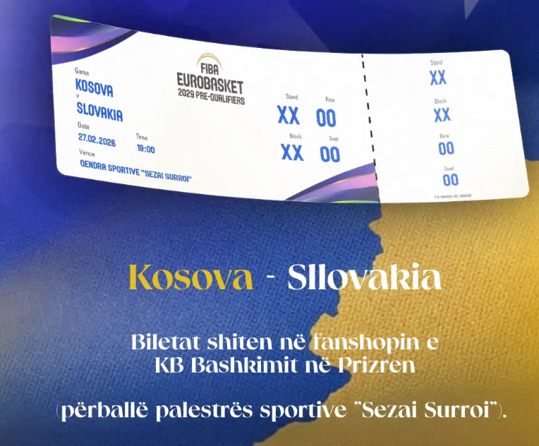 Dalin në shitje biletat për ndeshjen Kosovë-Sllovaki