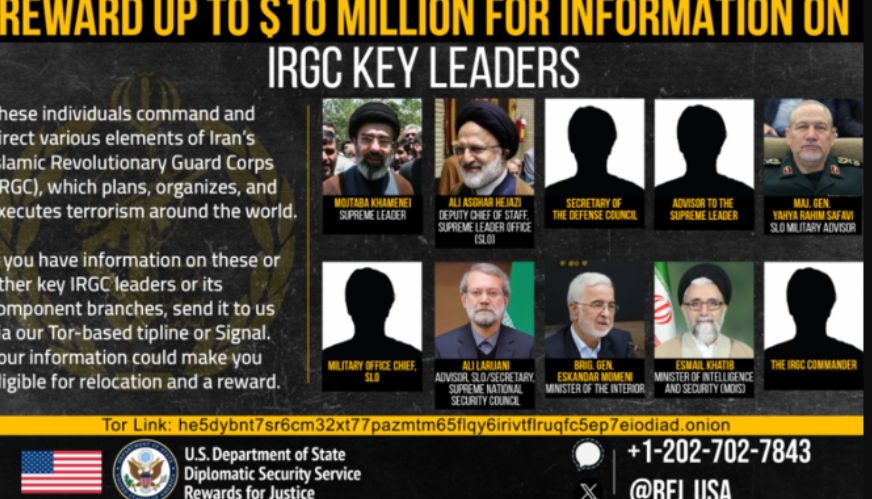 SHBA ofron 10 milionë dollarë për informacion mbi udhëheqësit kryesorë iranianë