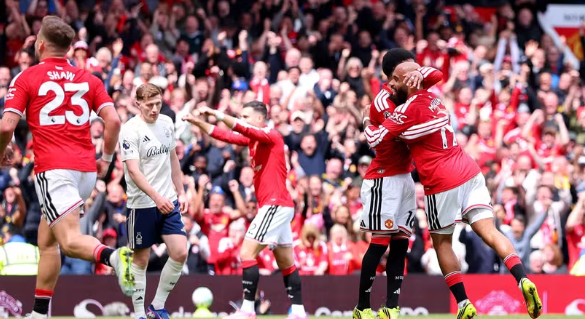Man United mposht Nottingham-in, siguron Champions-in